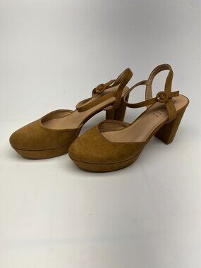 Journee Collection Womens Roslynn Tan Platform Heels Sz 10